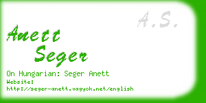 anett seger business card